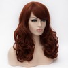 Cying Lin 18" Long Curly Red Brown Beehive Wig Heat