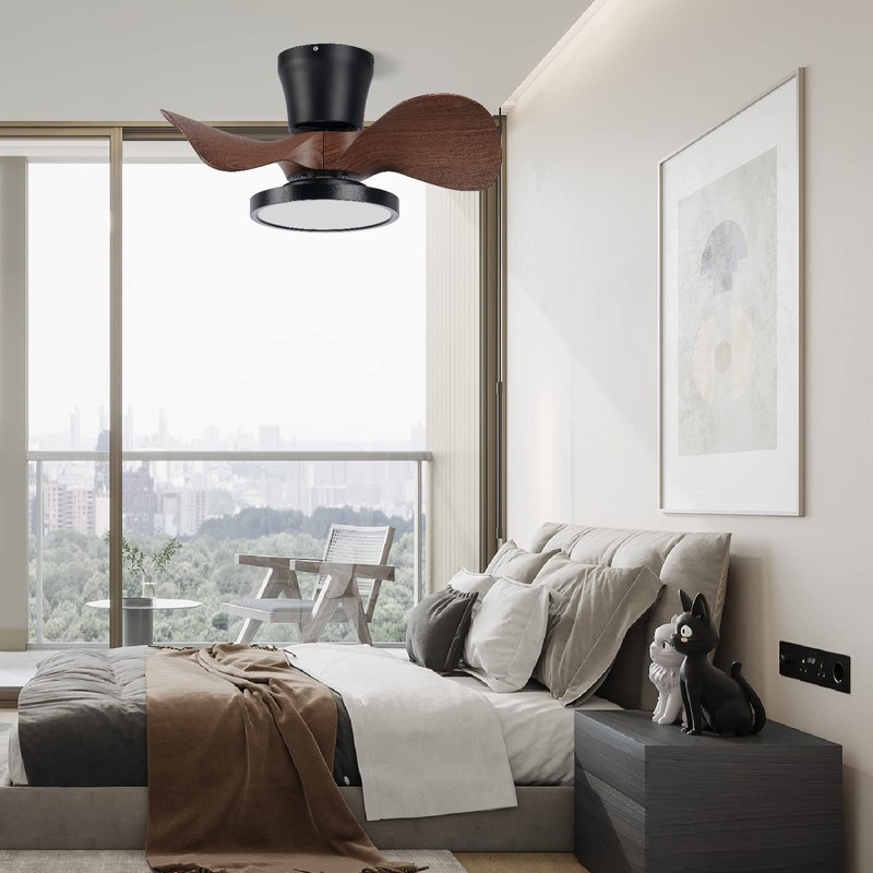 ocioc Quiet Ceiling Fan with LED Light 22 inch Large