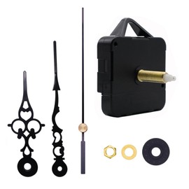 SIPYTOPF Quartz Clock Mechanism Kit,High Torque Clock Mechanism Replacement Movement,Metal Clock Needle DIY Repair Parts (Black)