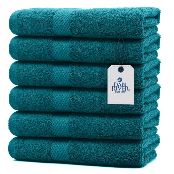 DAN RIVER Luxury Hand Towels Set Pack of 6 (16x28