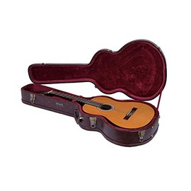 Crossrock CRW600OMBR OM/000 Guitar Case, Multi-layer Wood Case, Arch-top Style, Vintage Brown