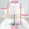 LED Table Lamp I Fabric Lamp Matte Nickel I E14
