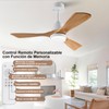 BOJUE 42 Inch White Ceiling Fans with Lights and Remote,Dimmable