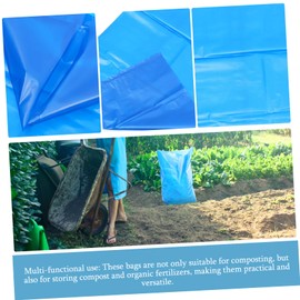 Zerodeko 5Pcs Heavy Duty Garden Waste Bags Capacity Portable Leaf Collector Bags for Lawn Composting Extra Fermentation Bags for Garden Waste Management