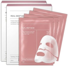 8PCS Mascarillas Faciales Bio-Colágeno, Mascarilla de Biocolágeno,Mascarilla de Hidrogel, Hidratación Duradera, Reduce los Poros, Ilumina el Tono de  