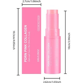 Bálsamo multifunción con colágeno rosa para dar volumen, barra suave con colágeno, crema hidratante antiarrugas para el rostro y el contorno de los ojos,10g/0.35oz