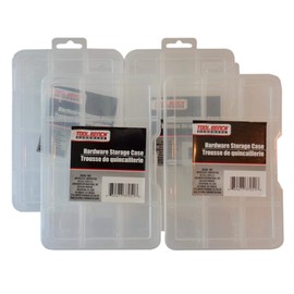 Tool Bench Hardware 9-Compartment Plastic Storage Case, Pack of (4)