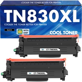 TN830XL TN830 830XL Toner Cartridge for Brother Printer Replacement for Brother TN830 XL/V/R TN 830 XL TN-830XL HL-L2460DW DCP-L2640DW MFC-L2820DW HL-L2405W HL-L2400D Printer High Yield 2 Pack Black