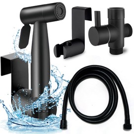 Rulism Handheld Bidet Sprayer for Toilet, Brass Leak Free T-Valve & Adjustable Jet Spray, Feminine Hygiene, Baby Diaper Sprayer with Superior Complete Accessories