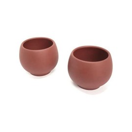 Tea Soul Zisha 2 100ml, typische chinesische Teetassen aus einem bestimmten roten Ton aus Yixing, Keramik, braun, 6.3 x 6.3 x 5 cm, 2