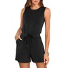 ANRABESS Romper for Women Short Jumpsuit Summer Casual Dressy Sleeveless