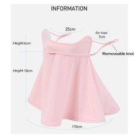 WRELS FPS 50+ Unisex Transpirable Enfriamiento Cara Cubierta Solar Protección UV Oreja Cuello Polaina Bufanda para Verano Actividades al Aire Libre, Rosa/Rebel Fun., Talla única