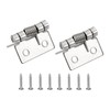 PATIKIL 2 Pcs Spring Loaded Hinges, 1" Self Closing Stainless