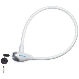 FISCHER Cable Lock, Length: 65 cm, Assorted Colours (White, Blue, Red)