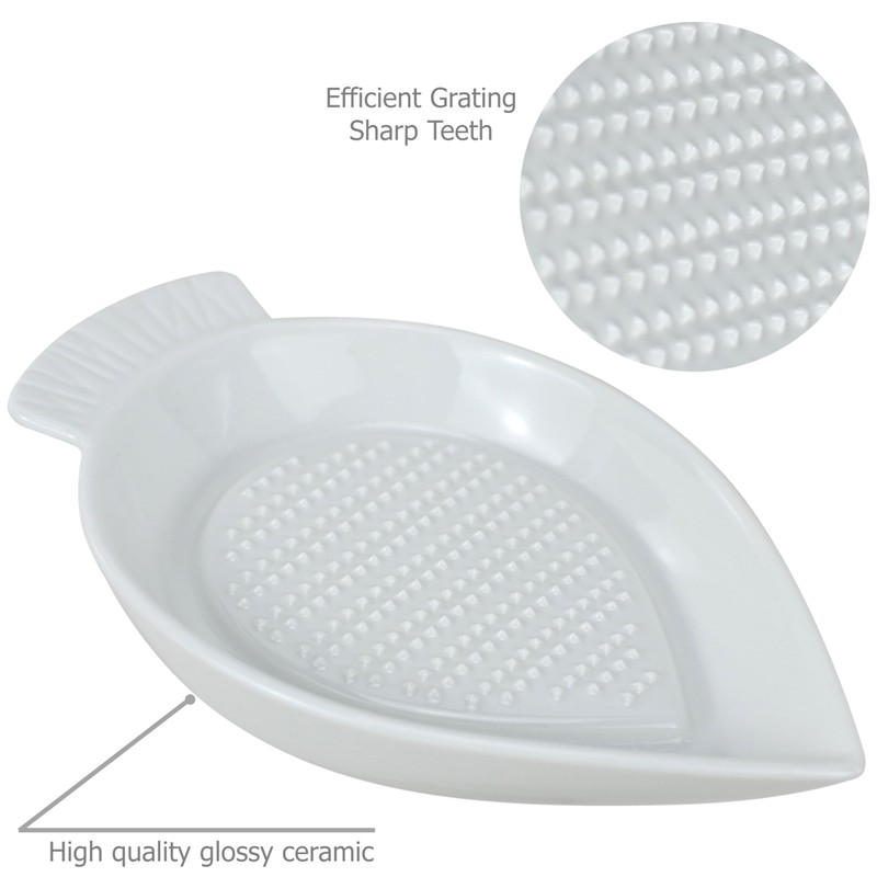 EIKS Ceramic Grater Plate for Grinding Wasabi Ginger Garlic Cheese