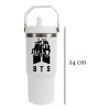 Termo Alto Acero Inoxidable Integrantes Bts Kpop 900 Ml Logo