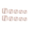 24Pcs Gold Glitter Press on Toenails Champagne Toe Nails Press