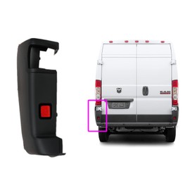 FIT DODGE RAM PROMASTER 2019-2025 DRIVER LEFT REAR BUMPER CORNER COVER TRIM BLACK (LEFT DRIVER)