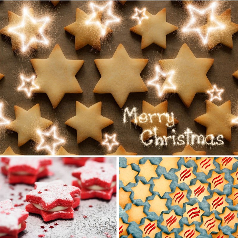 Star Cookie Cutter Set, 5-Piece Star Shape, Stainless Steel Cookie