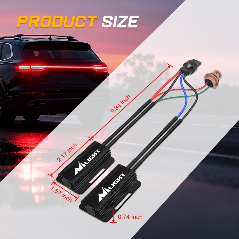 Nilight 7443 CK LED CANbus Decoder Turn Signal Anti-Flicker Resistor