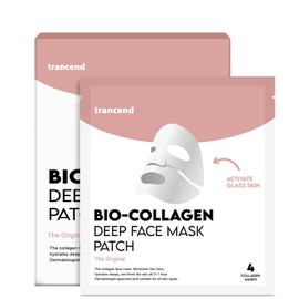 Trancend Trancend?Original Real Deep Collagen Face Mask for Korean Skin Care, Hydrating Face Masks Skincare, Bio-Collagen Hydrogel Sheet Mask, Overnight Pore Minimizing & Elasticity Improvement, 39G (4 Count)