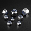 M6 x 1.0mm Nylon Insert Hex Lock Nuts 100Pcs 304