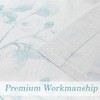 Central Park Leaf Floral Print Metallic Sheer Linen Window Curtain