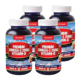 Tonglife Premium Omega 3 2000 Vitamin D 4 bottles / 통라이프 프리미엄 오메가3 2000 비타민D 4병