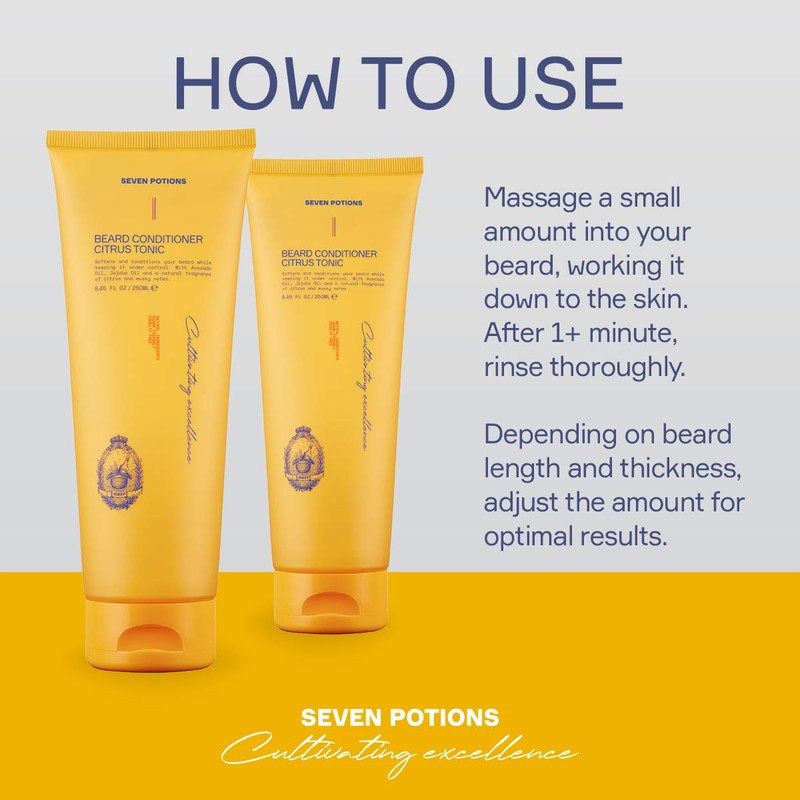 Seven Potions Beard Conditioner for Men - Prevents Beard Itching