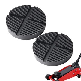 Yharnamite 2 Pcs Floor Jack Rubber Pad, Universal Jack Adapter, Pinch Weld Side Frame Rail Protector Puck/Pad, Cross Recess, Frame Rail Adapter, Tool Floor Slotting