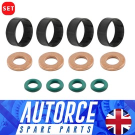 Fuel Injector Seal Washer O-ring Kit Set For CITROEN C1 C2 C3 NEMO XSARA 0348T8, 1982F7, 198184, 2S6Q9E568AA - AUTORCE