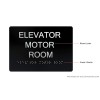 CAADASigns.com Elevator Motor Room Sign Black (Aluminium, Black/Silver,S