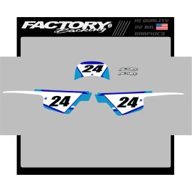 YAMAHA NUMBER PLATE GRAPHICS DECALS MX PW50 1990-2021 pw 50 YOUR NAME/ # A256