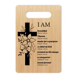 Christian Cutting Board, Religious Wooden Charcuterie Board, Inspirational Gifts For Women Family Friends Neighbors, Bible Verse Bamboo Chopping Board, Kitchen Home Farmhouse Decor -01