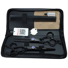 6 Inch Professional Left Hand Hair Scissors Dress Exquisite Patterned Hair Trimming Tool 440 °C Stainless Steel Hairdressing Scissors