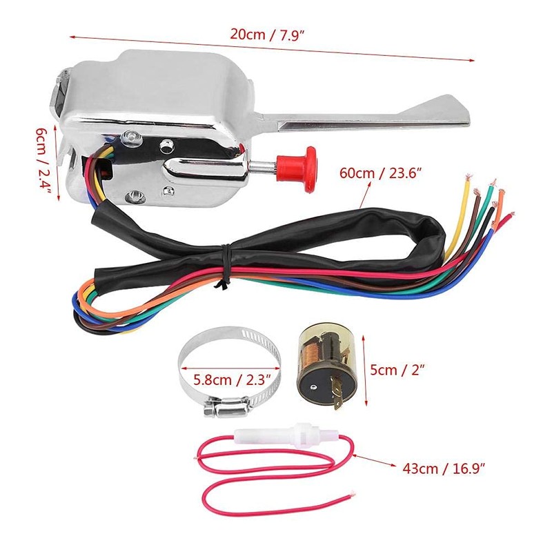 Turn Switch, 12V Universal Street Hot Rod Turn Switch +