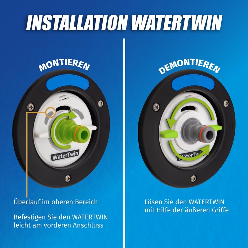 MaJoCompTec® Watertwin Fuel Cap with Water Connection | Water Tank