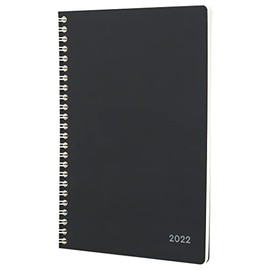 Jumble & Co Convo A5 Week to View Wiro Bound 2022 Diary - Clean Slate Black