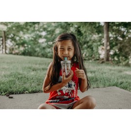 Mason Bottle Silicone Straw Tops, Fits 8 Ounce Regular-Mouth Mason Jars, For All Ages, BPA Free, Non-Toxic, 100% Made in the USA (2 Pack)