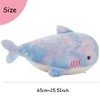 ELAINREN Chubby Rainbow Shark Plush Pillow Soft Colorful Shark Whale