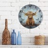 ALAZA Highland Cow Baby Wall Clock Non Ticking Decorative Desk