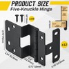 Yaocom Five-Knuckle Hinge for 3/4" Door Thickness, 270 Degree Hinge