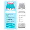 maamgic Boys Swim Trunks with Compression Liner Seersucker Swim Shorts