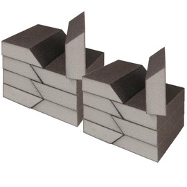 120 Grit Angled Sanding Blocks, Jamiikury Fine Sponge Sand Block Washable and Reusable, Wet & Dry Sandpaper Block for Wood Metal Drywall and Furniture Paint - Pack of 16