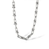 LUXSTAR Women's U-Link Chain Necklace, Hypoallergenic, Stainless Steel, 45 cm,