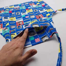Popondetta Shinkansen Apron (Triangle Cloth, Drawstring Included)