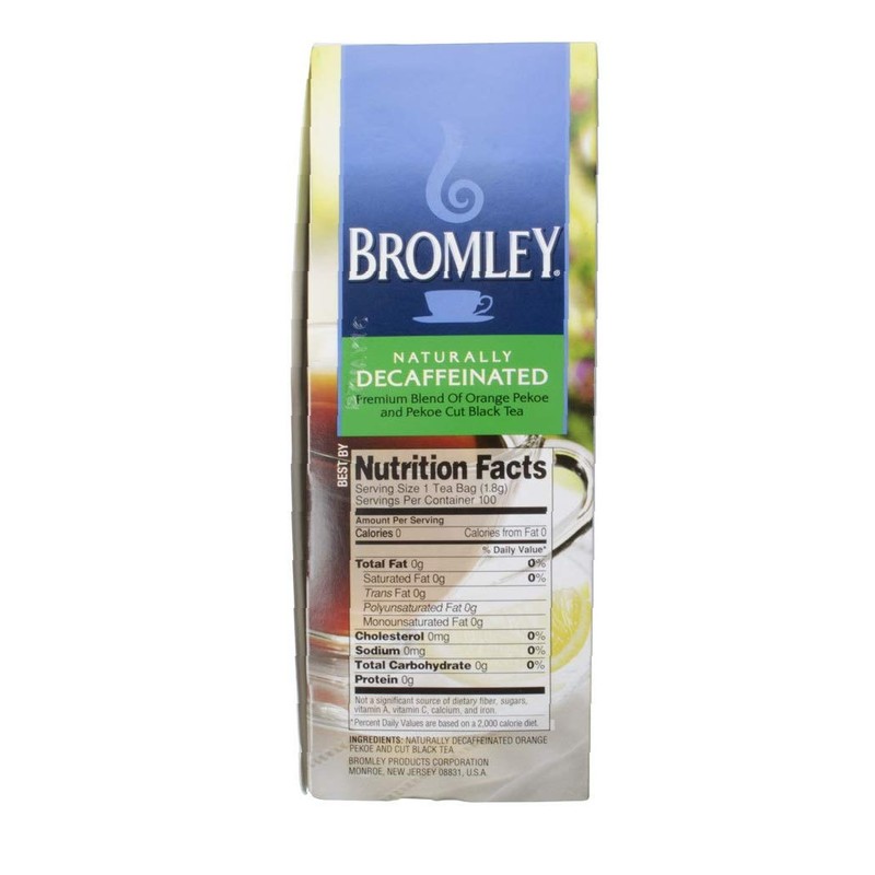 2 Boxes Bromley Naturaly Decaffeinated Tea 100 tea bags Decaf