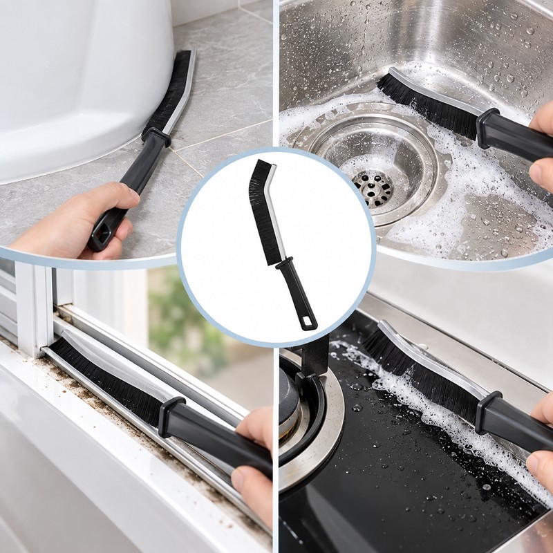 Crevice Cleaning Brush for Tile Grout – Hard Bristles for