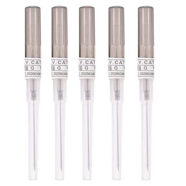 Piercing Needles,5pcs 16G Gauge Steel Catheter Piercing Needles Supply