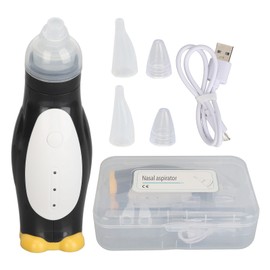 Baby Nose Aspirator Electric Infant Nose Sucker 2 Levels Adjustable Nose Cleaning Aspirator with 2 Types Nozzles for Daily Travel